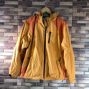 Cabelas - Women's Light Jacket Coat Size Large - Orange Full Zip Hooded